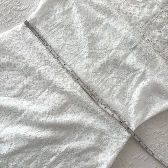 NWOT Lulus Remarkable White Lace Dress Large - Picture 7 of 8